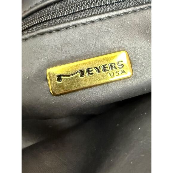 1960's MEYER USA gray suede leather triangle ruched purse - Picture 2 of 7